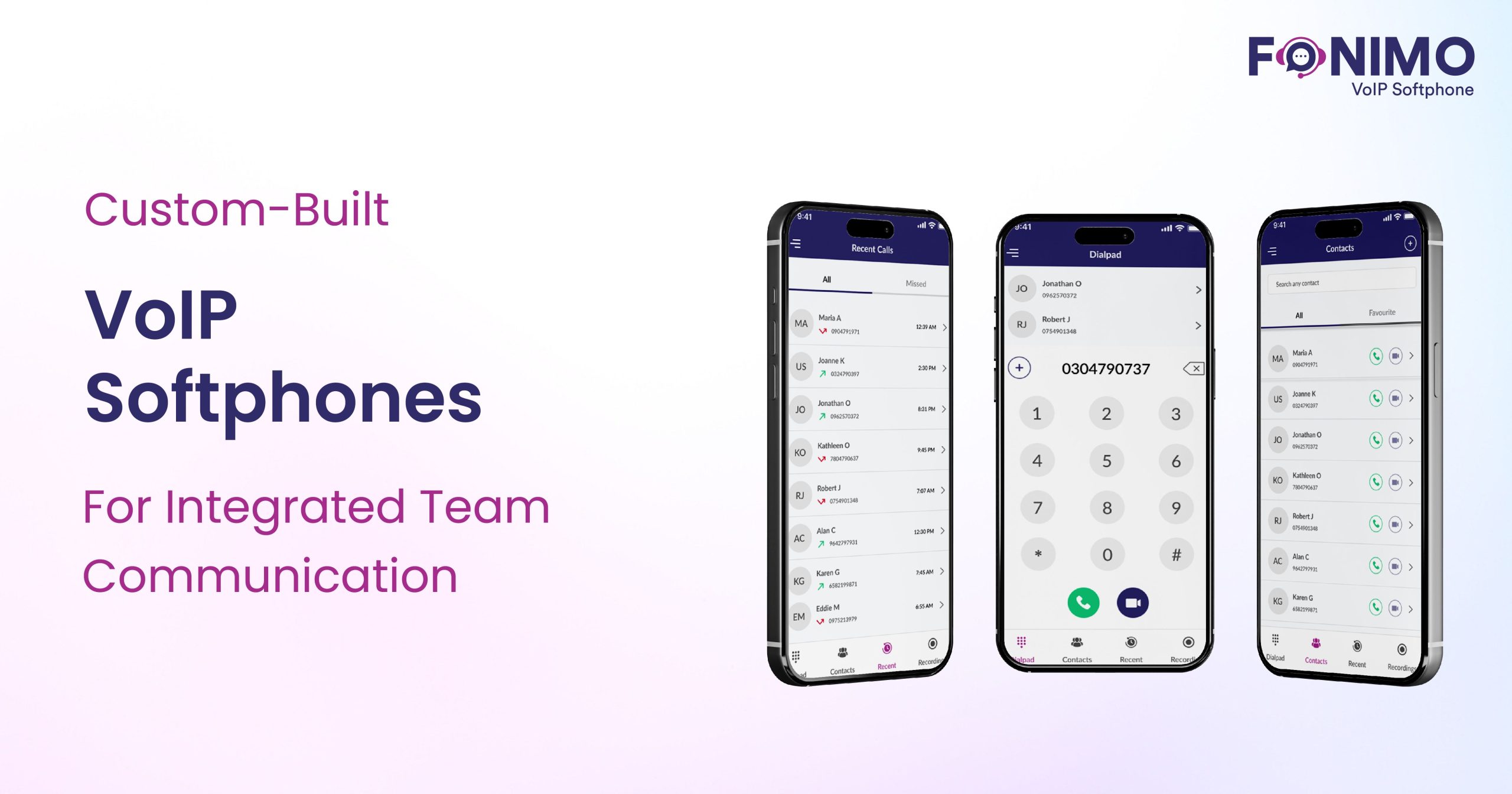 Custom VoIP Softphone for Team Collaboration